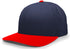 Pacific Headwear Pro-Wool Hook-And-Loop Adjustable Cap (705W), Color 'NavyRed'